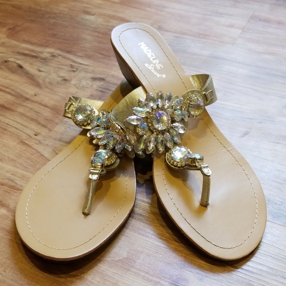 Gold Jewel Sandals